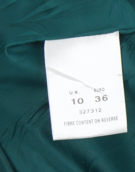 Womens UK Size 10 Eastex Green Overcoat