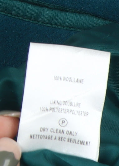 Womens UK Size 10 Eastex Green Overcoat