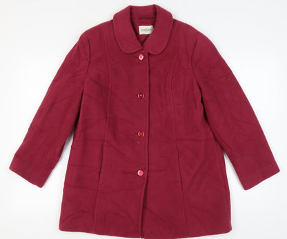 Womens UK Size 12 Eastex Red Overcoat