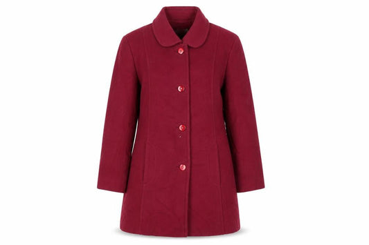 Womens UK Size 12 Eastex Red Overcoat