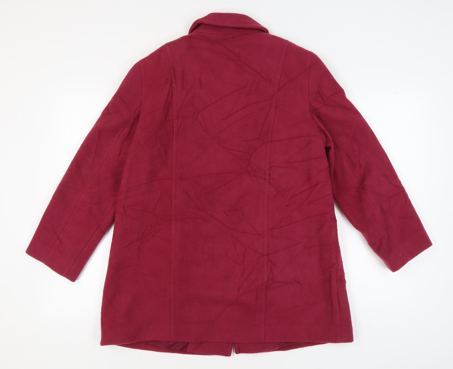 Womens UK Size 12 Eastex Red Overcoat