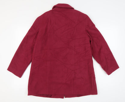 Womens UK Size 12 Eastex Red Overcoat