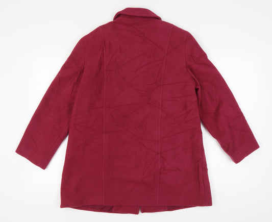 Womens UK Size 12 Eastex Red Overcoat