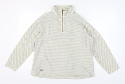 Regatta Women's Ivory Striped Pullover Sweatshirt, Size 16