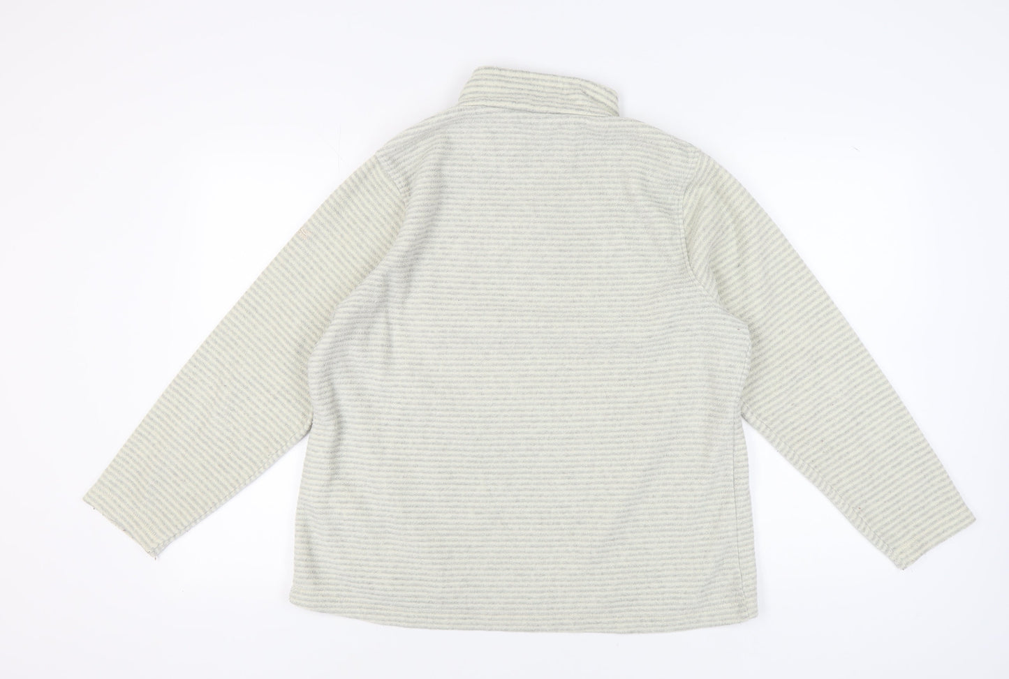 Regatta Women's Ivory Striped Pullover Sweatshirt, Size 16