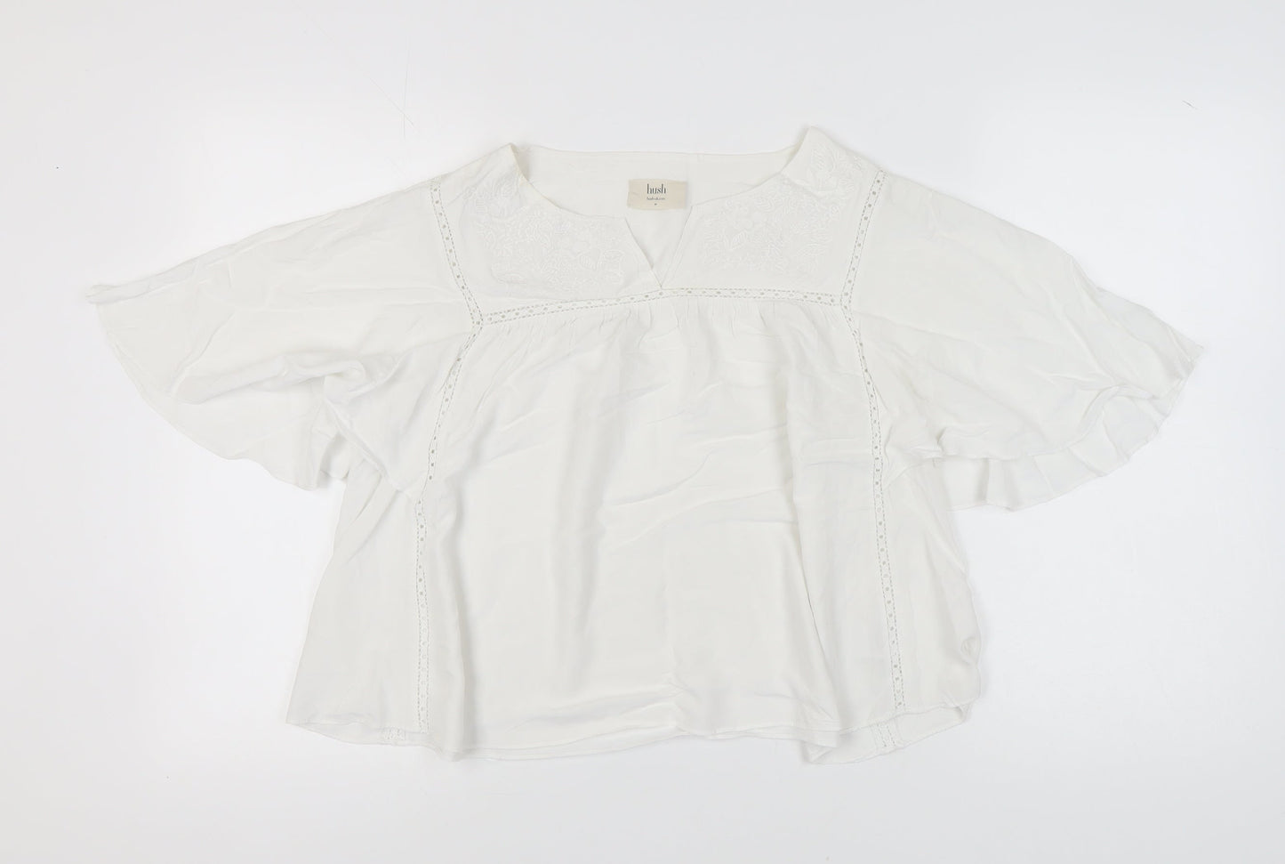 Hush Women's White Viscose Blouse Size 10