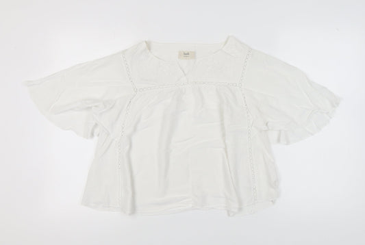 Hush Women's White Viscose Blouse Size 10