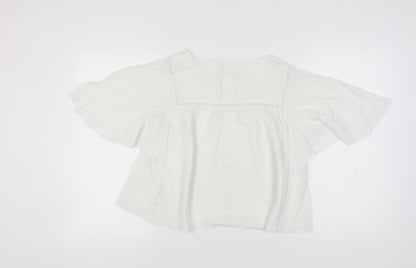 Hush Women's White Viscose Blouse Size 10