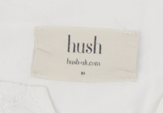 Hush Women's White Viscose Blouse Size 10