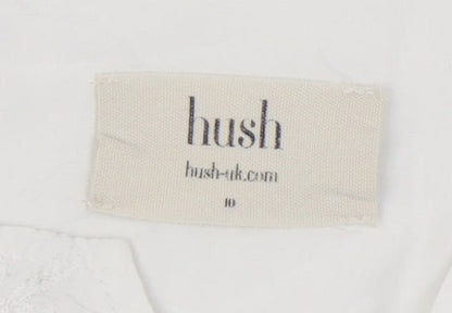 Hush Women's White Viscose Blouse Size 10