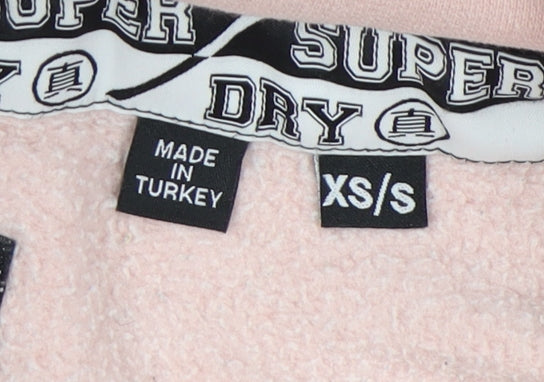 Superdry Women's Pink Pullover Hoodie, XS, Colourblock