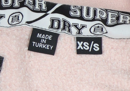 Superdry Women's Pink Pullover Hoodie, XS, Colourblock