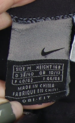 Nike Women's Black Track Pants M Zip Pockets Gym