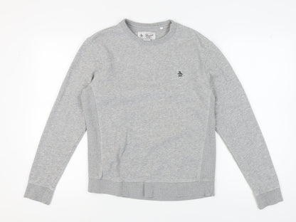 Penguin Unisex Grey Pullover Sweatshirt Size S