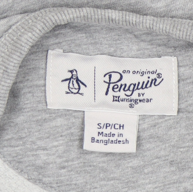 Penguin Unisex Grey Pullover Sweatshirt Size S