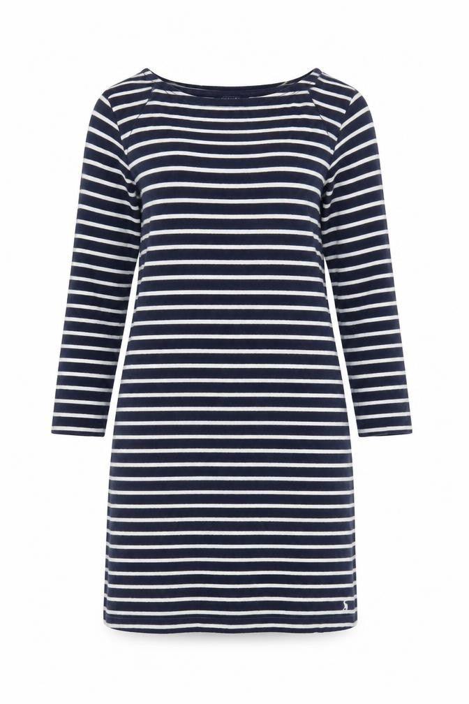 Joules Women’s Striped T-Shirt Dress, Size 12, Blue
