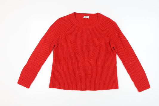 Womens UK Size S Jacqueline de Yong Red Pullover Jumper
