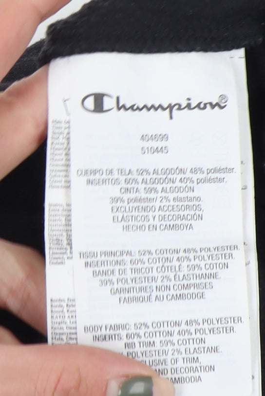 Champion Girls Black Medium Pullover Hoodie