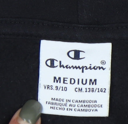 Champion Girls Black Medium Pullover Hoodie