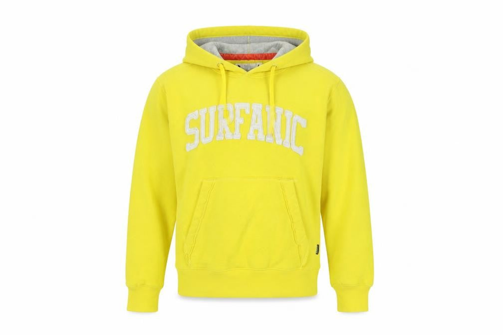 Mens UK Size L Surfanic Yellow Pullover Hoodie