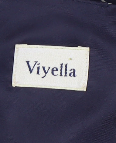 Womens UK Size 12 Viyella Blue Basic Blouse