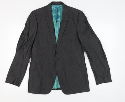 Mens UK Size 40 Ted Baker Regular Grey Suit Jacket