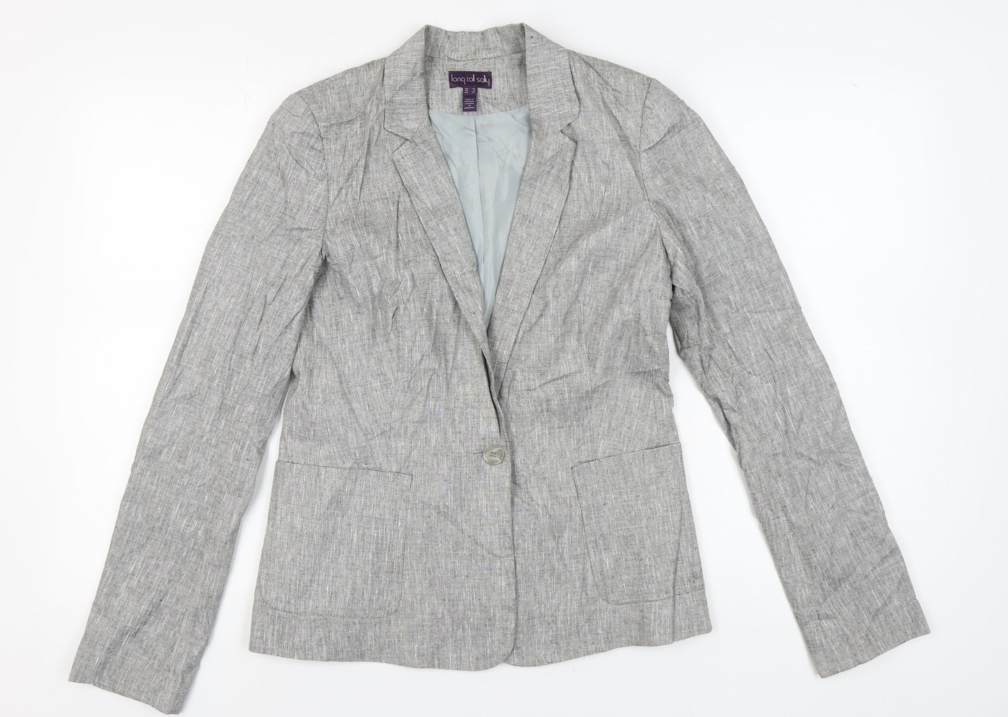 Long Tall Sally Women’s Grey Check Blazer Size 10