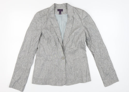 Long Tall Sally Women’s Grey Check Blazer Size 10