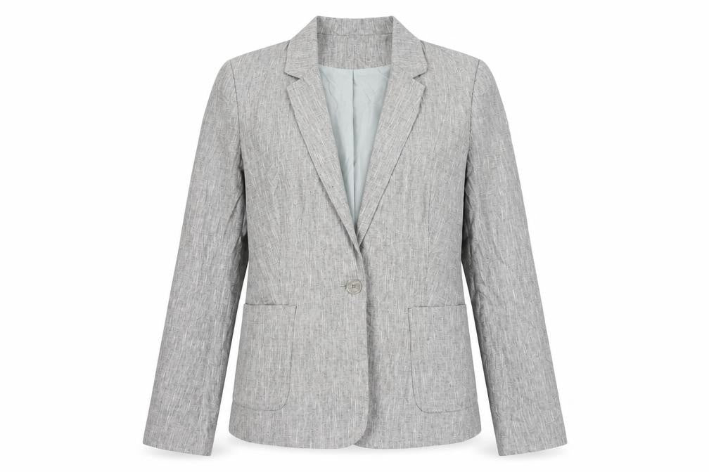 Womens UK Size 10 Long Tall Sally Regular Grey Blazer