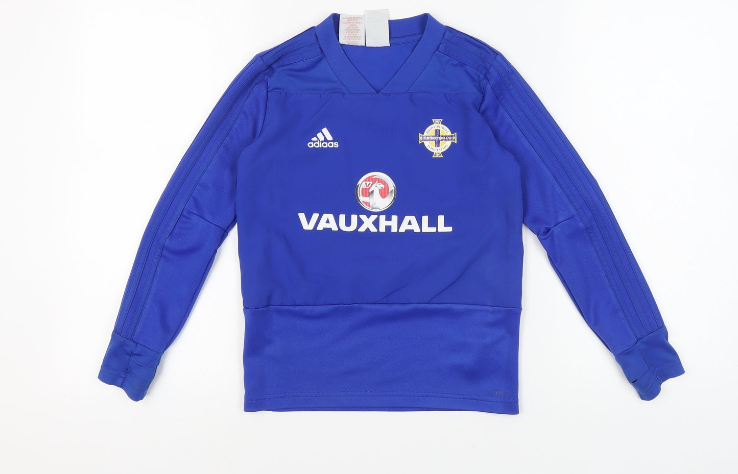 Adidas Boys Blue Long Sleeve Football T-Shirt 9-10Y