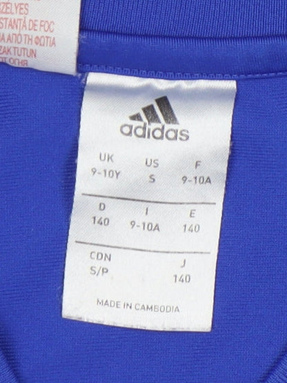 Adidas Boys Blue Long Sleeve Football T-Shirt 9-10Y