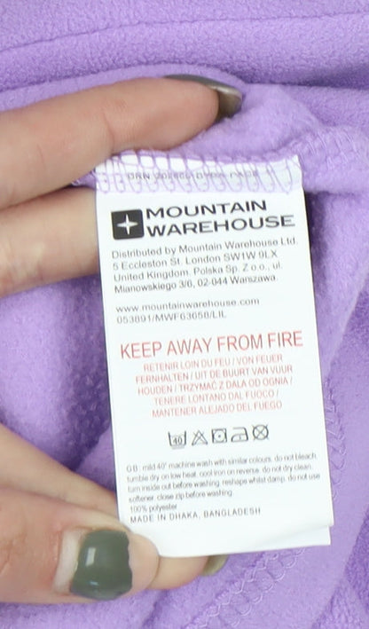 Mountain Warehouse Girls Purple 1/2 Zip Hoodie 11-12 Years