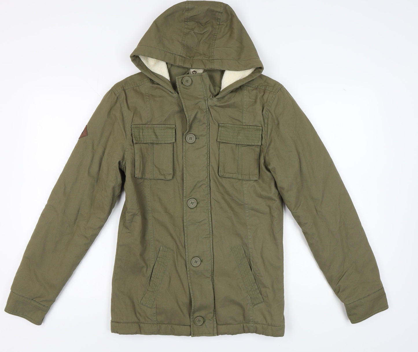 Mens UK Size S SoulCal & Co Green Military Jacket