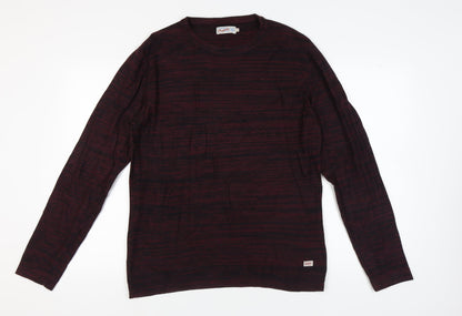 Jack & Jones Men's Red Pullover Jumper Size L