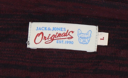 Jack & Jones Men's Red Pullover Jumper Size L