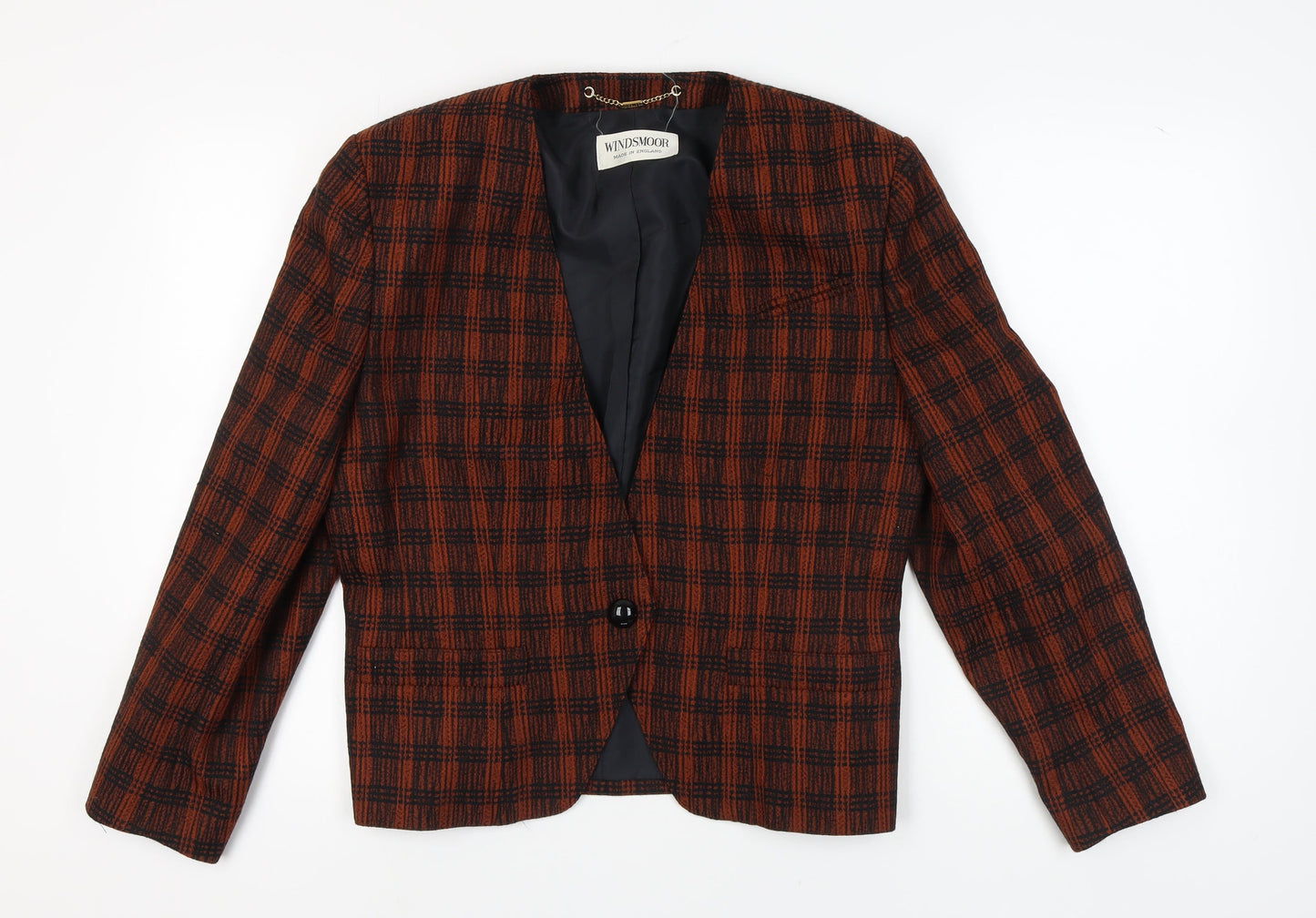 Windsmoor Women’s Brown Check Blazer, Size 18