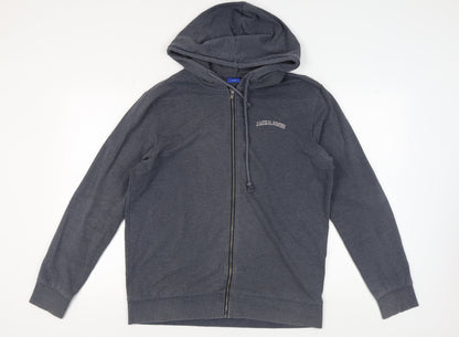 Mens UK Size XL JACK & JONES Grey Full Zip Hoodie