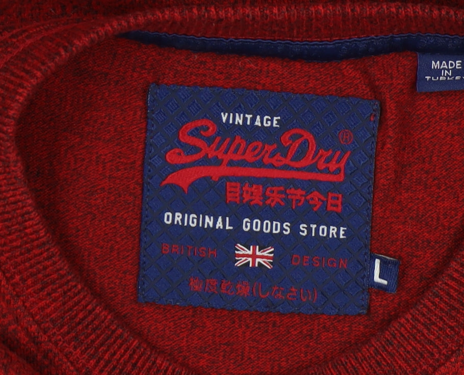 SuperDry Men's Red Graphic T-Shirt L