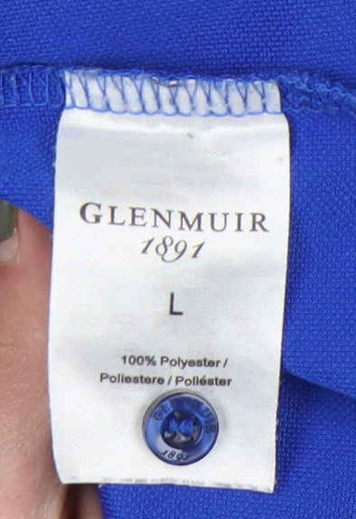 Glenmuir Men's Blue Polo Shirt Size L - Golf Casual
