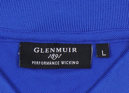 Glenmuir Men's Blue Polo Shirt Size L - Golf Casual