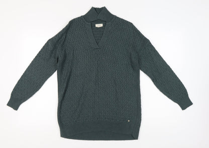 Womens UK Size 8 Fat Face Green Pullover Jumper