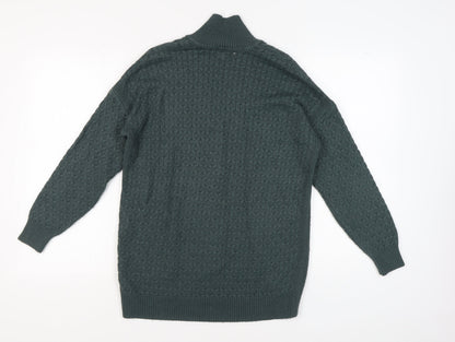 Womens UK Size 8 Fat Face Green Pullover Jumper