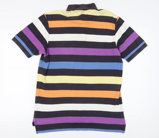 Tyrwhitt Men's Multicoloured Striped Polo L