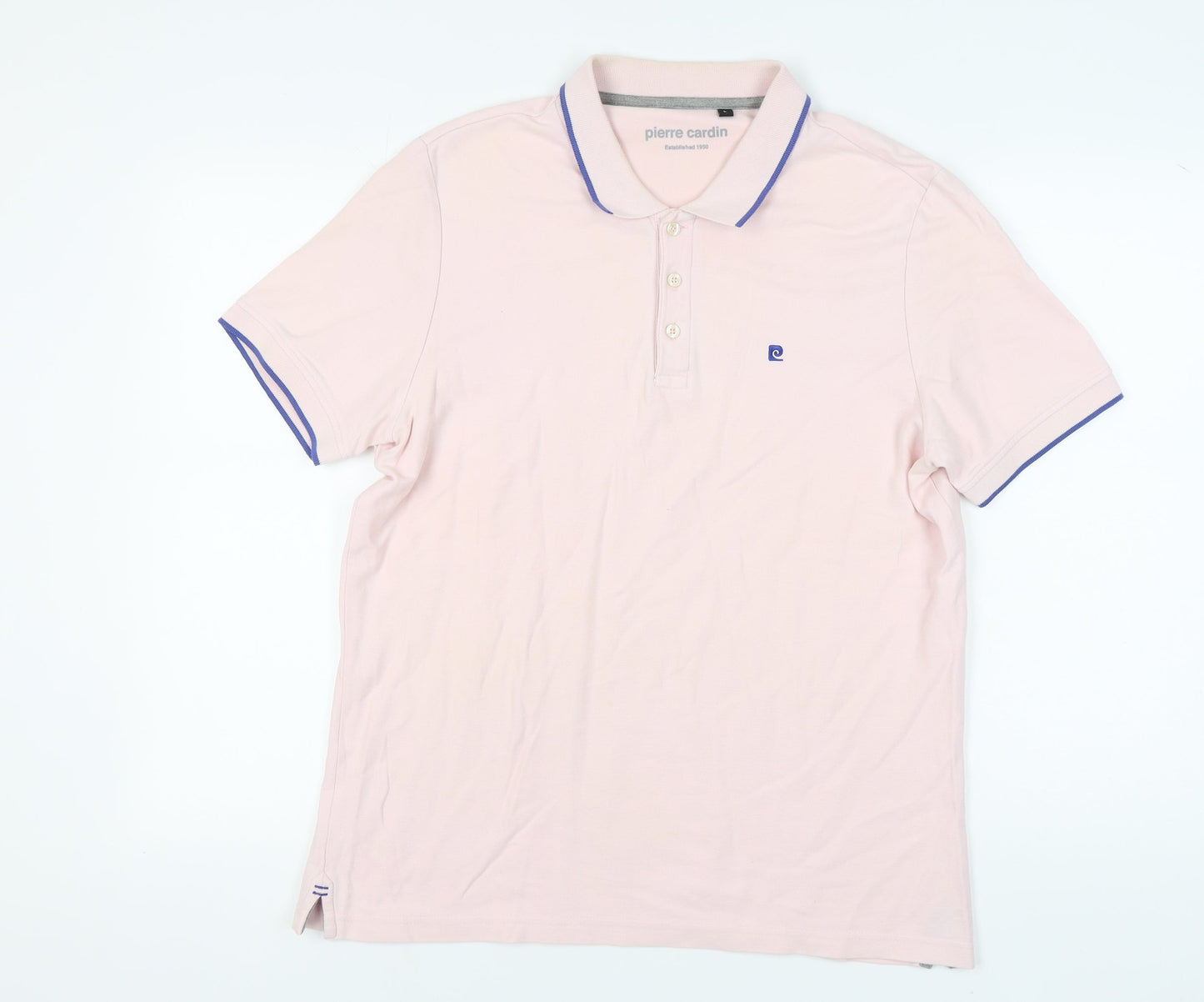 Pierre Cardin Men's Pink Polo Shirt - L - Casual Spring/Summer