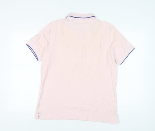 Pierre Cardin Men's Pink Polo Shirt - L - Casual Spring/Summer