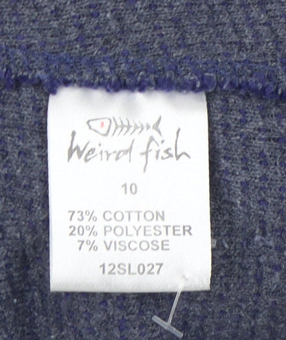 Weird Fish Women's Blue Full Zip Jacket Size 10
