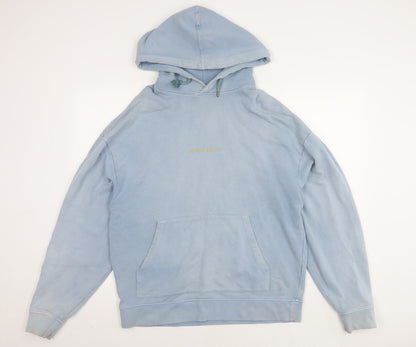 Topman Men's Blue Pullover Hoodie M