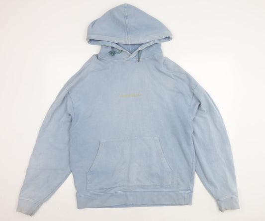 Topman Men's Blue Pullover Hoodie M