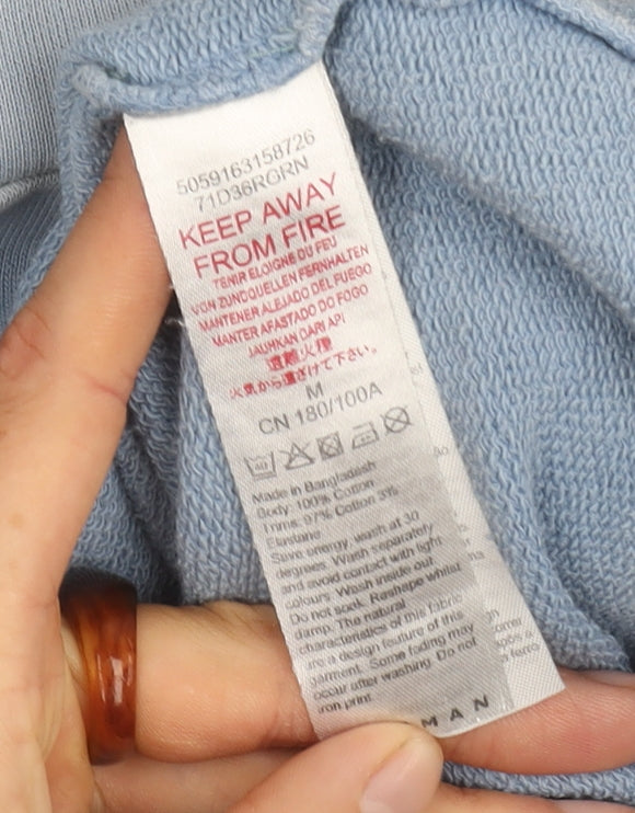 Topman Men's Blue Pullover Hoodie M