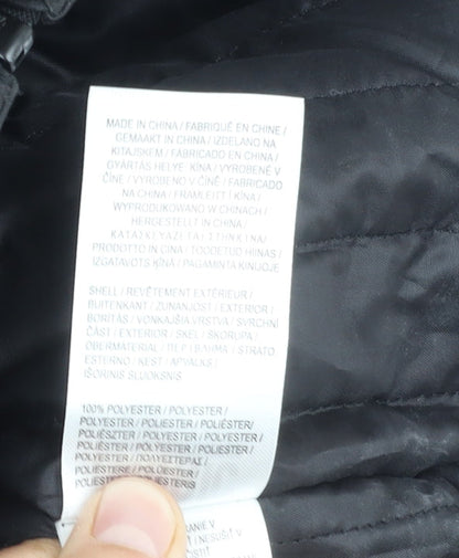 Mens UK Size S Fabric Black Rain Coat